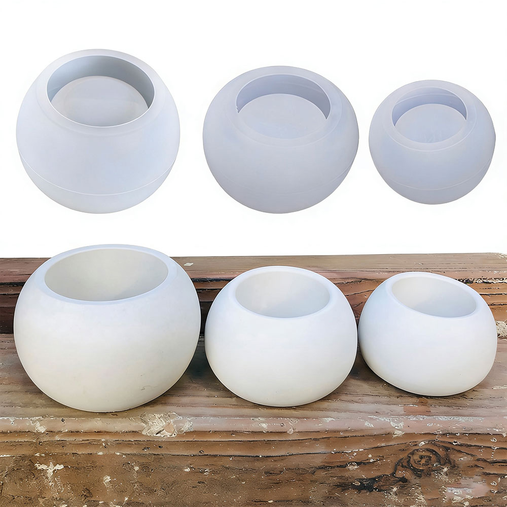 Terrazzo Pot Cement - Kit de 3 moules en silicone