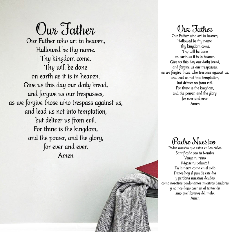 Interior Design Quotes - Autocollant de prière du Seigneur Notre