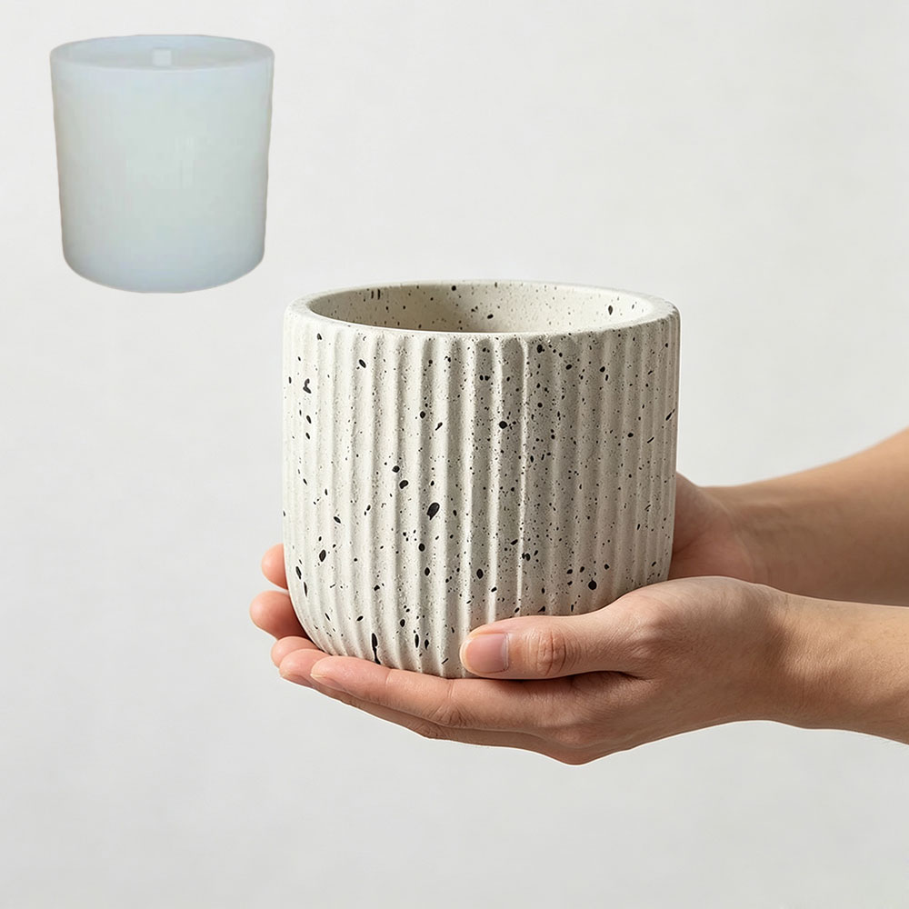 Terrazzo Pot Cement - Moule en silicone pour pot en