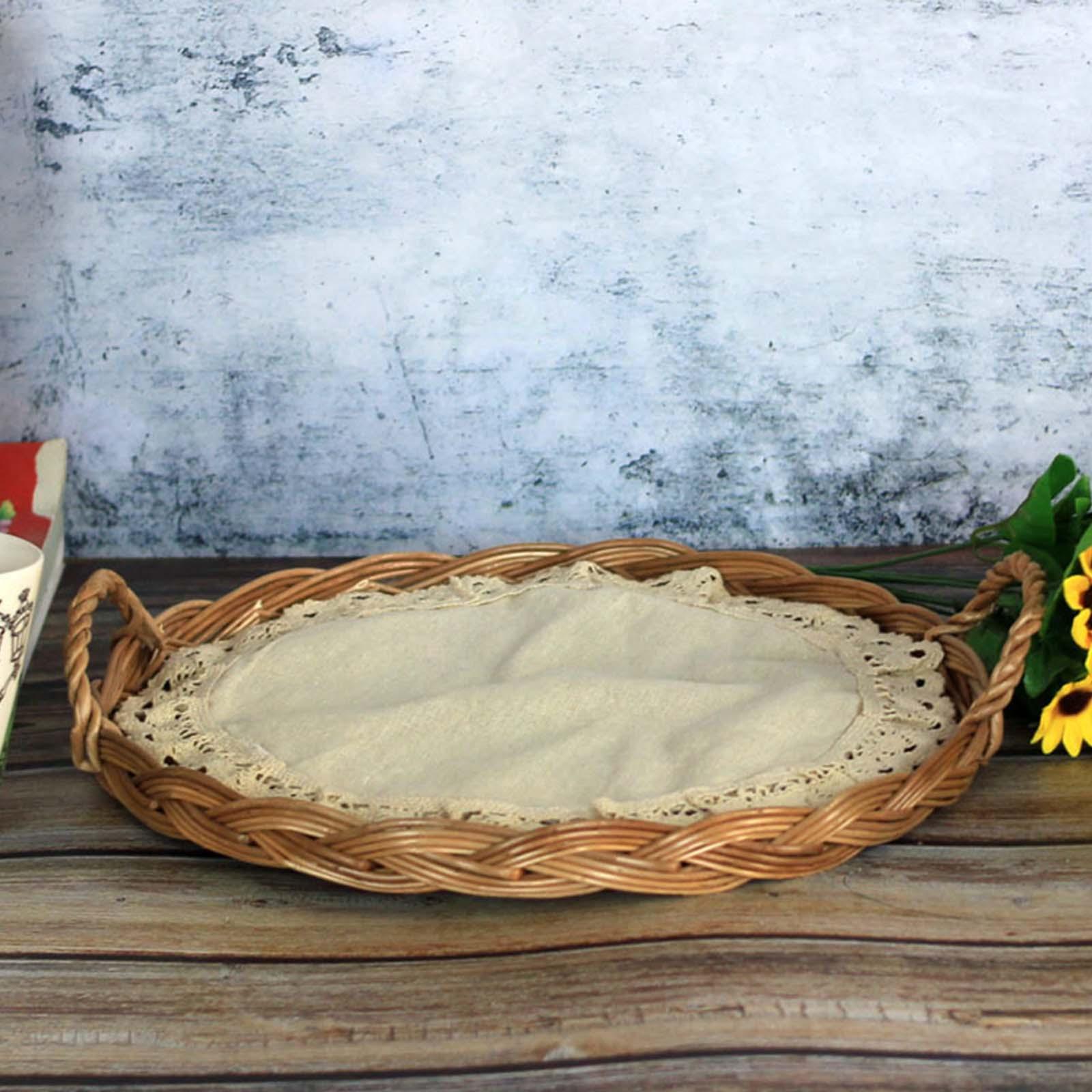 Rattan Tray Handle - Couvercle de dôme alimentaire et plateau