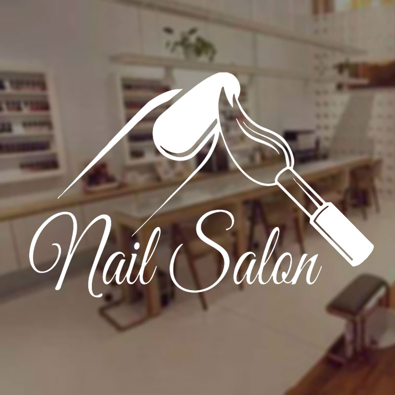 Interior Design Nail Salon - Autocollant mural pour salon de manucure