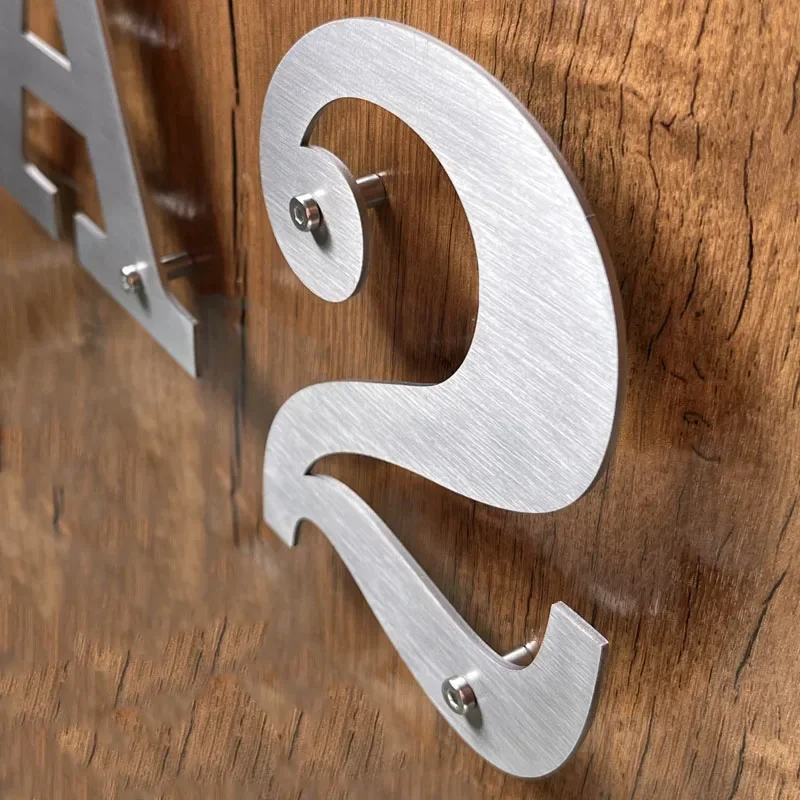 Interior Design Quotes - Lettres et chiffres en acier inoxydable,