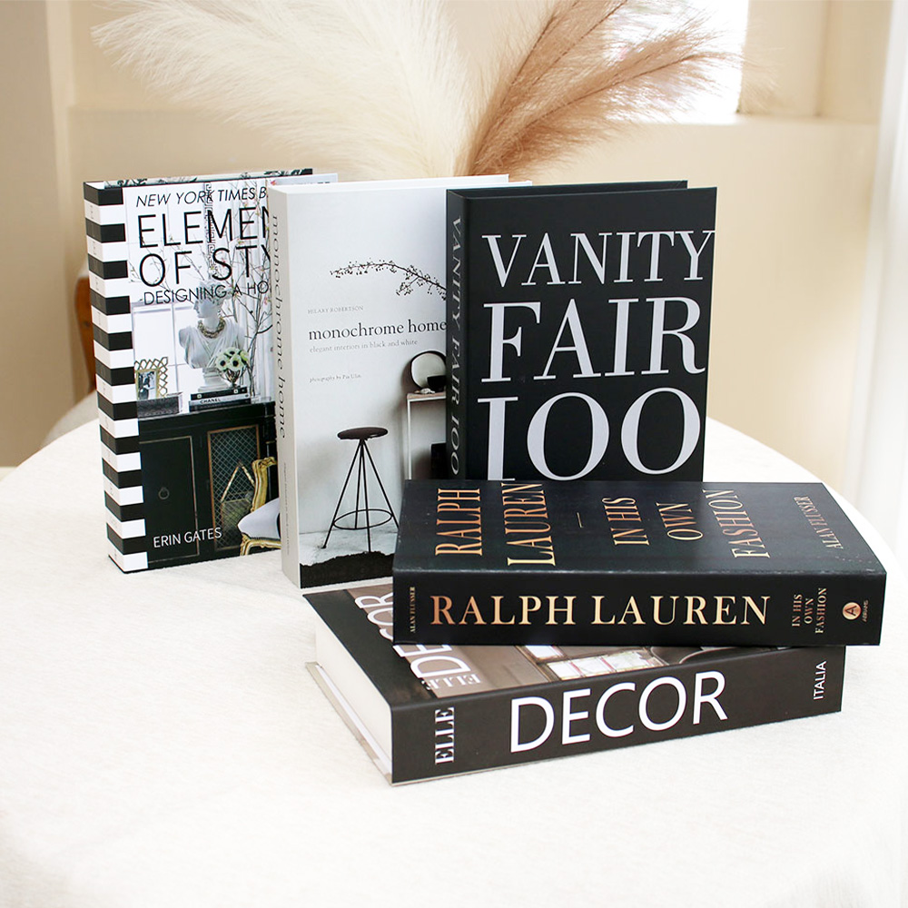 Interior Design Handbook - Faux livres de luxe pour décoration