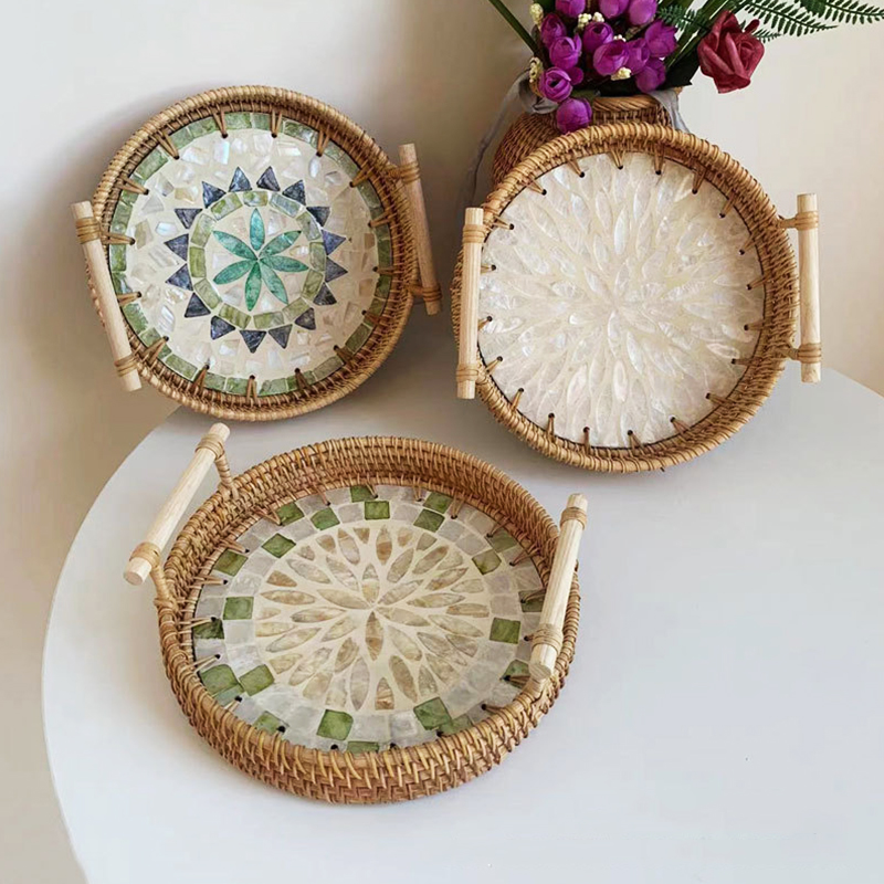 Rattan Tray Handle - Mir tissé en rotin fait à