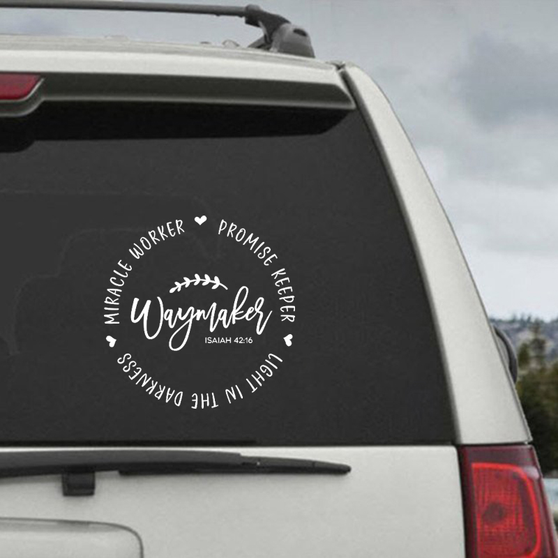 Interior Design Quotes - Waymaker-Autocollant en vinyle avec citation chrétienne,