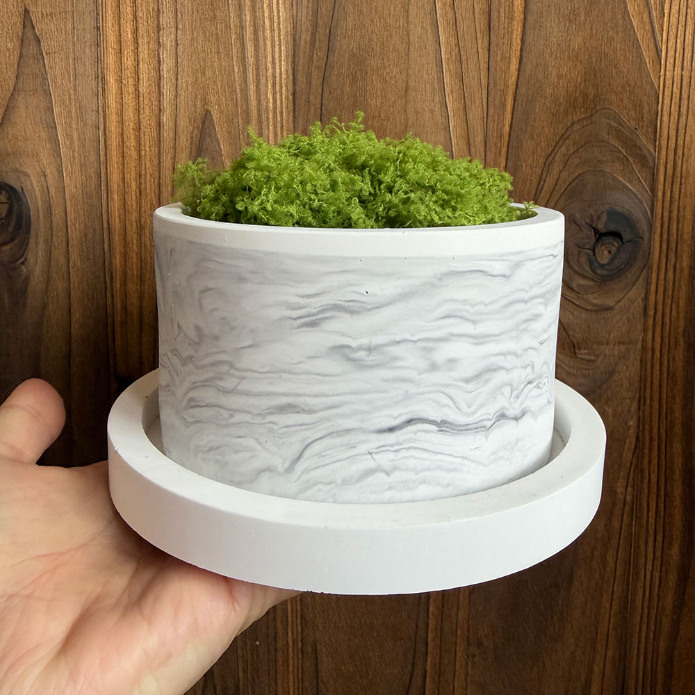 Terrazzo Pot Cement - Grand moule en silicone pour pot