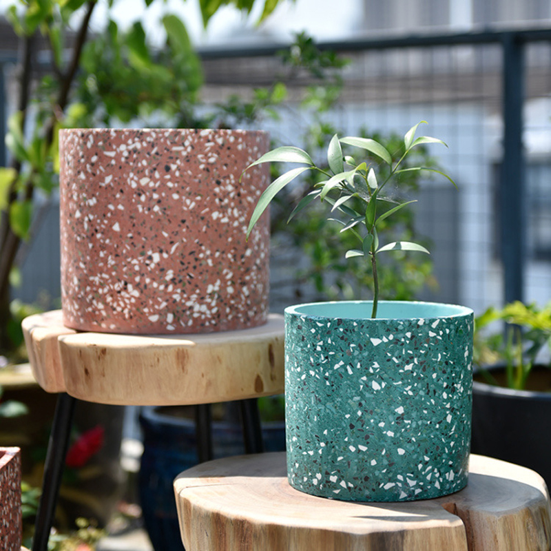Terrazzo Pot Cement - Grands moules en silicone pour pot