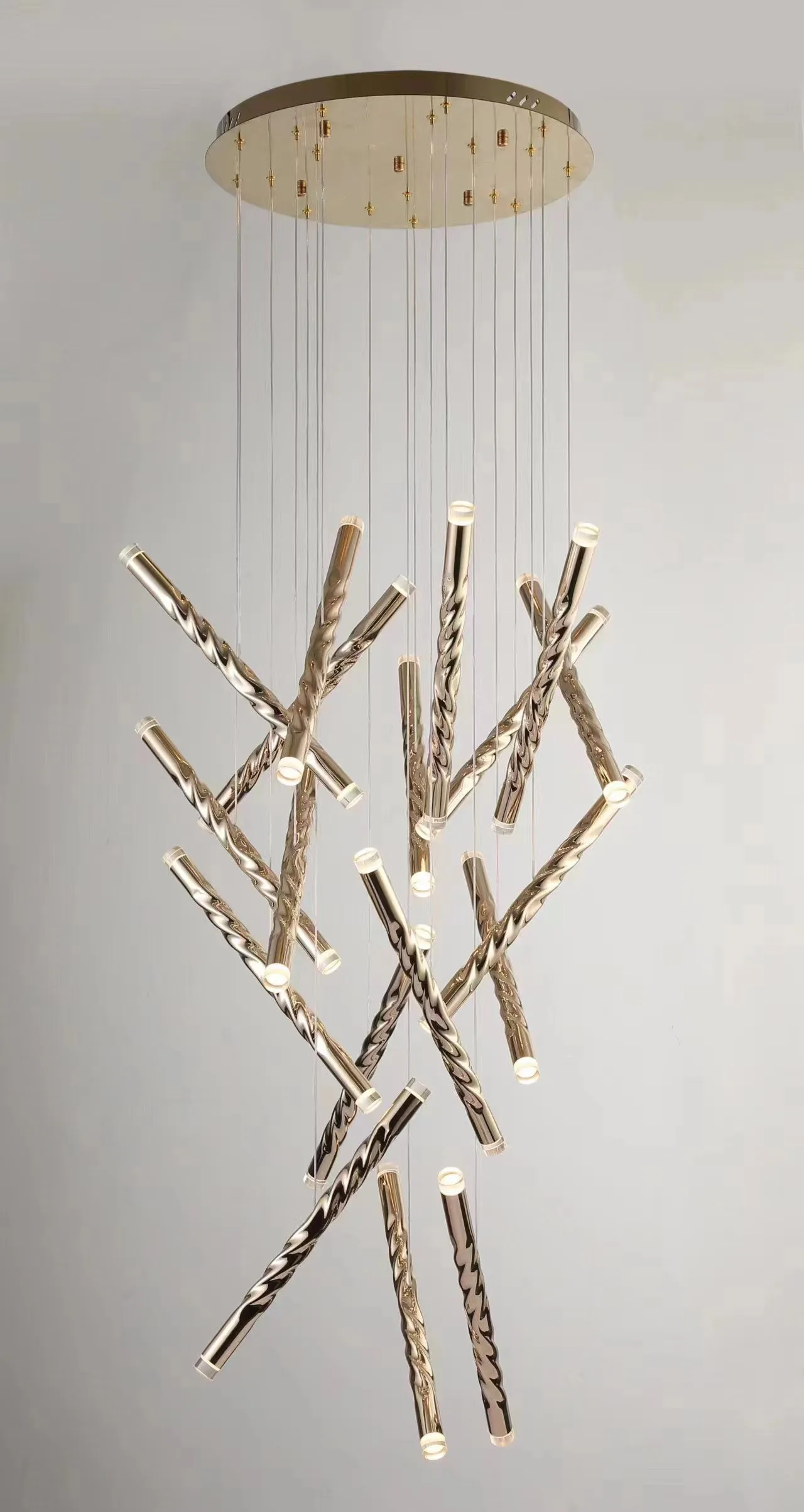 Interior Design Youtube - Moderne LED créatif or Tube rond