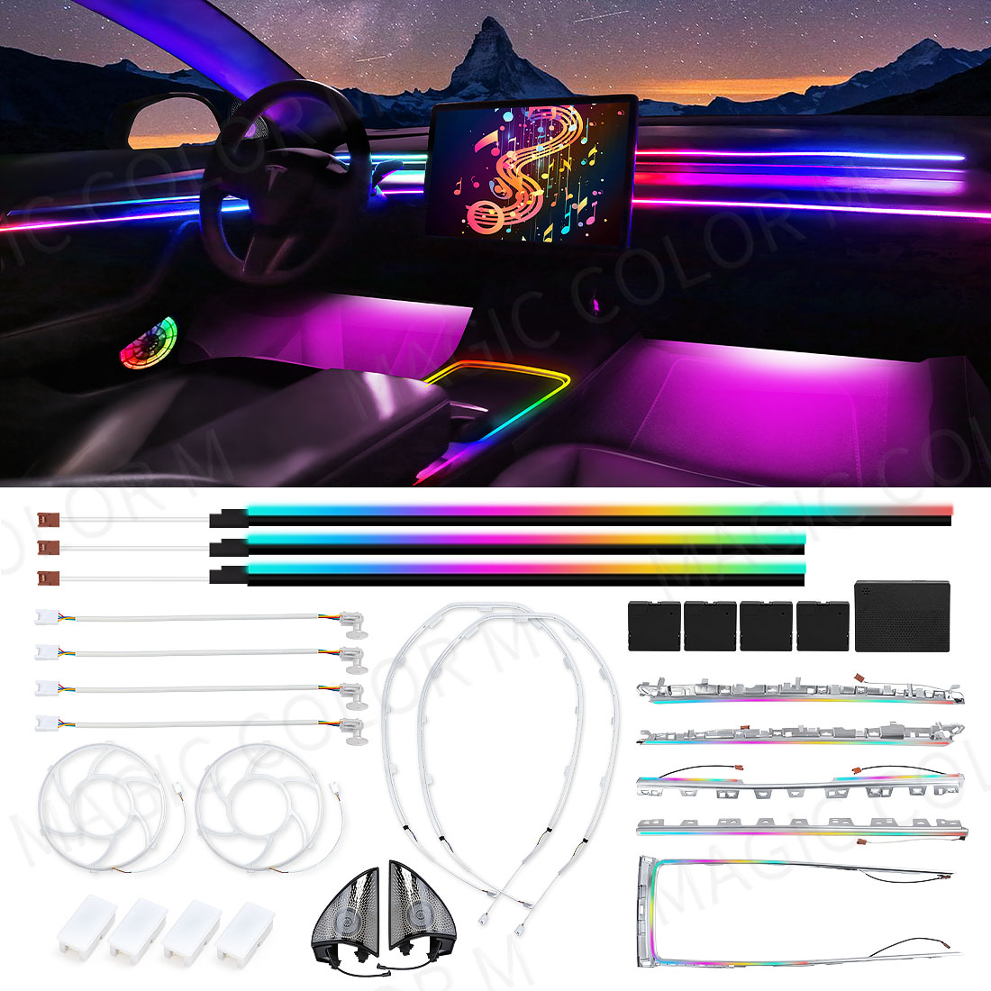 Interior Design Tech - Pour Tesla Model 3 Y 2021