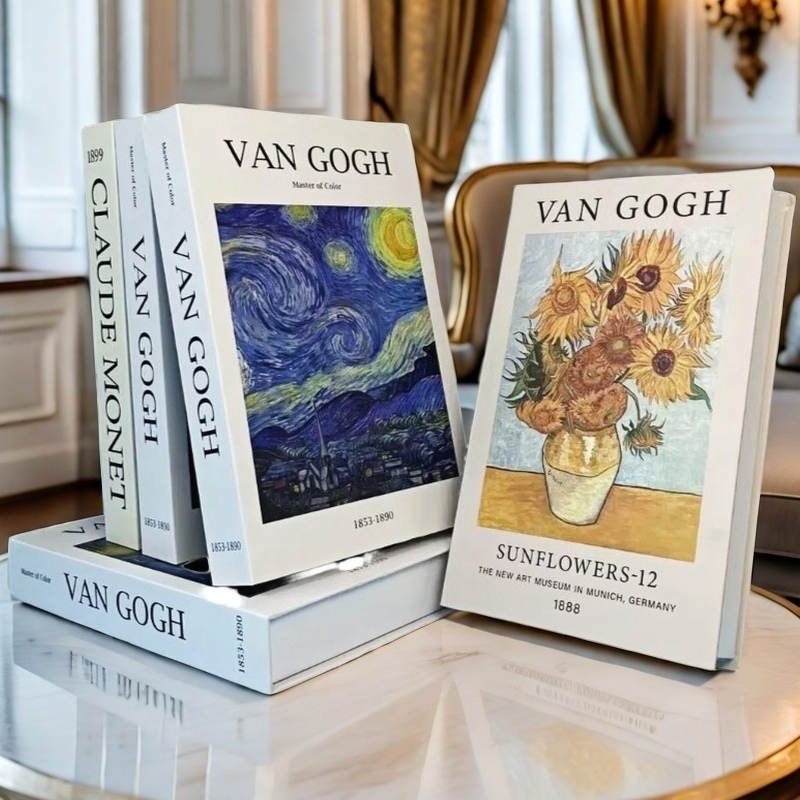 Interior Design Handbook - Faux livre Van Gogh abstrait pour