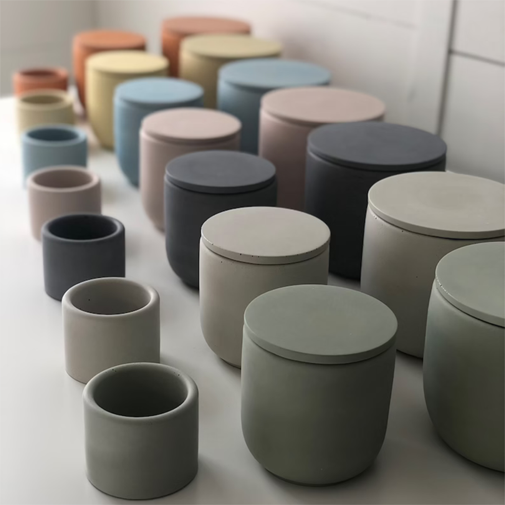 Terrazzo Pot Cement - Moules en silicone pour pot de