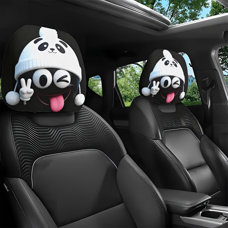 Interior Design Emoji - Housses d'appui-tête de voiture, 1/2 pièces,