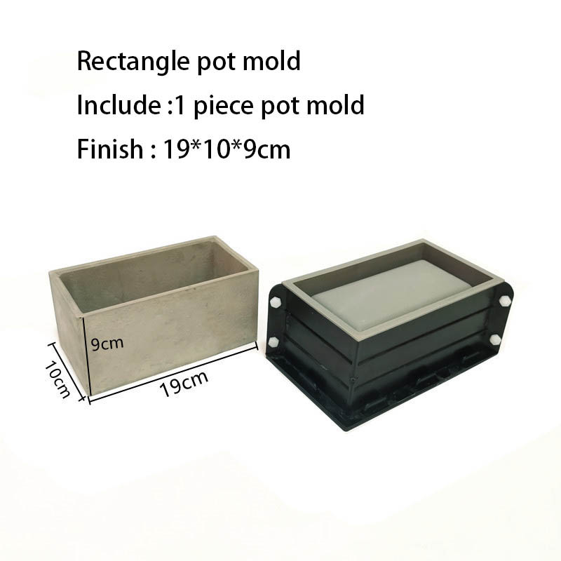 Grand moule en silicone rectan - Terrazzo Pot Cement avis et prix