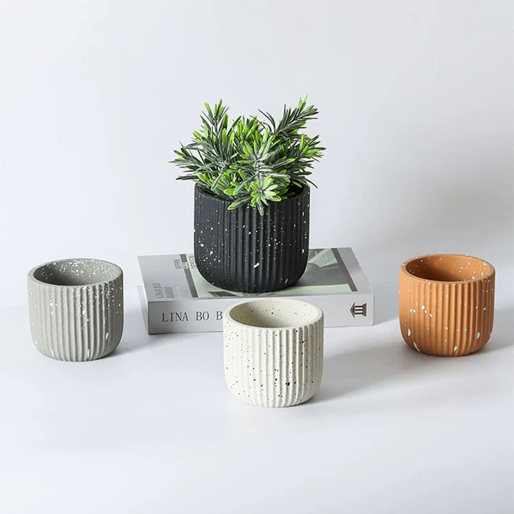 Moule en silicone pour pot en  - Terrazzo Pot Cement avis et prix