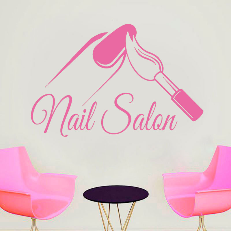 Autocollant mural pour salon d - Interior Design Nail Salon avis et prix