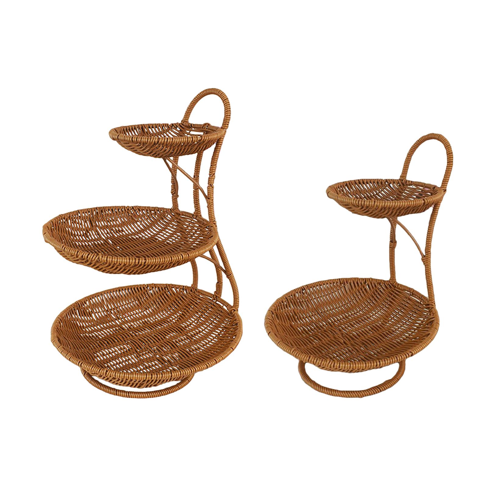Panier de service rond pour al - Rattan Tray Handle avis et prix