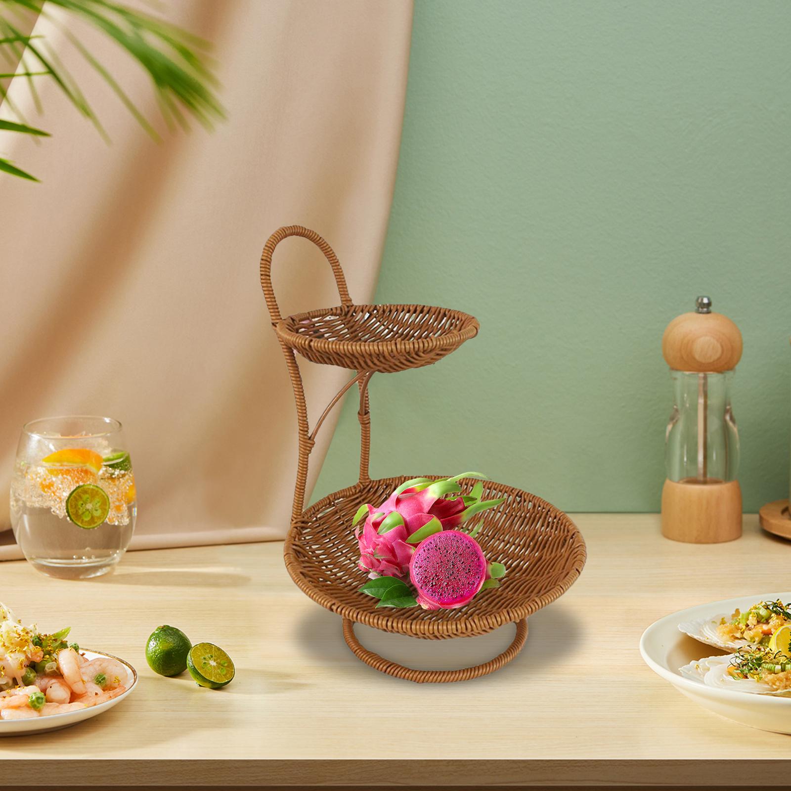 Panier de service rond pour al - Rattan Tray Handle avis et prix