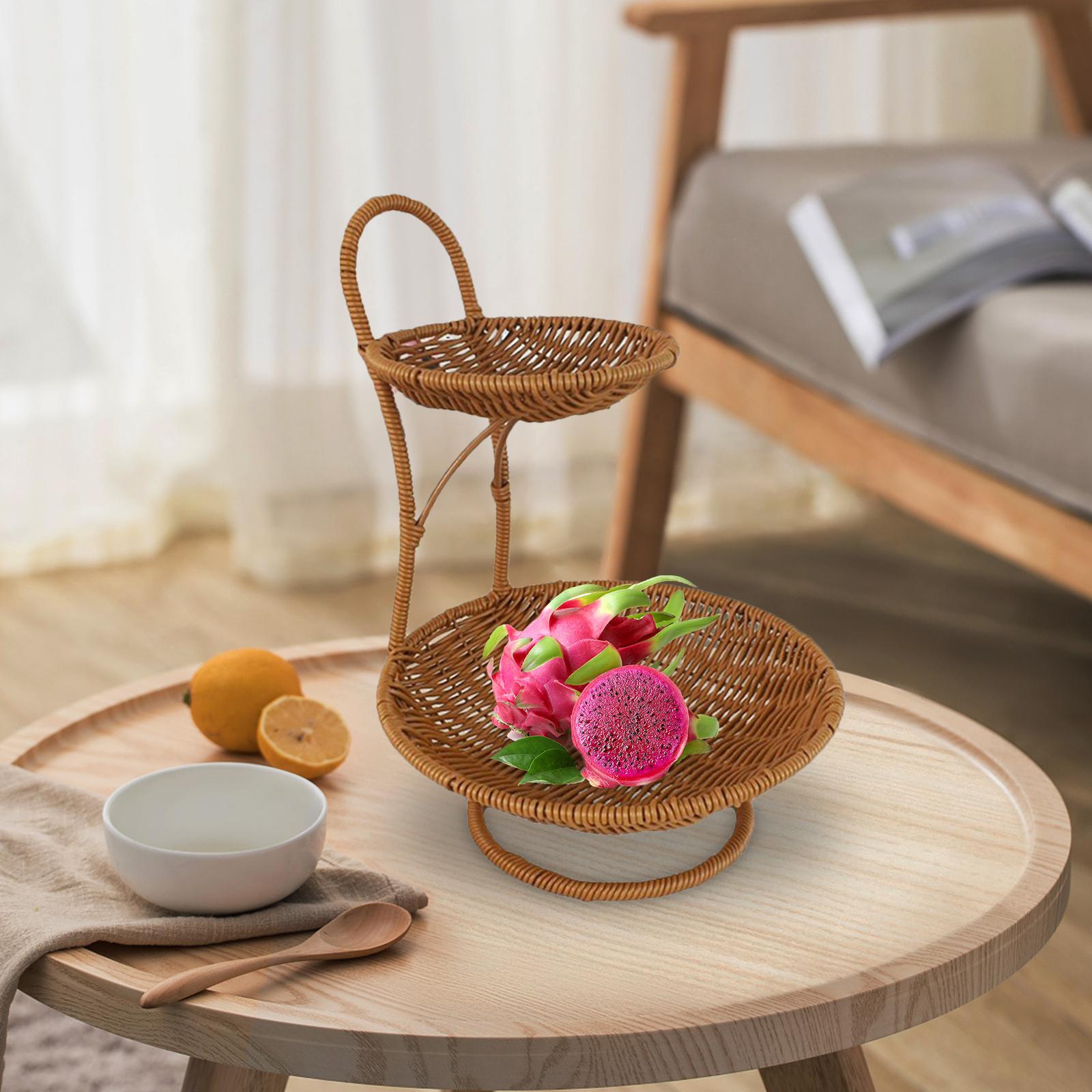Panier de service rond pour al - Rattan Tray Handle avis et prix