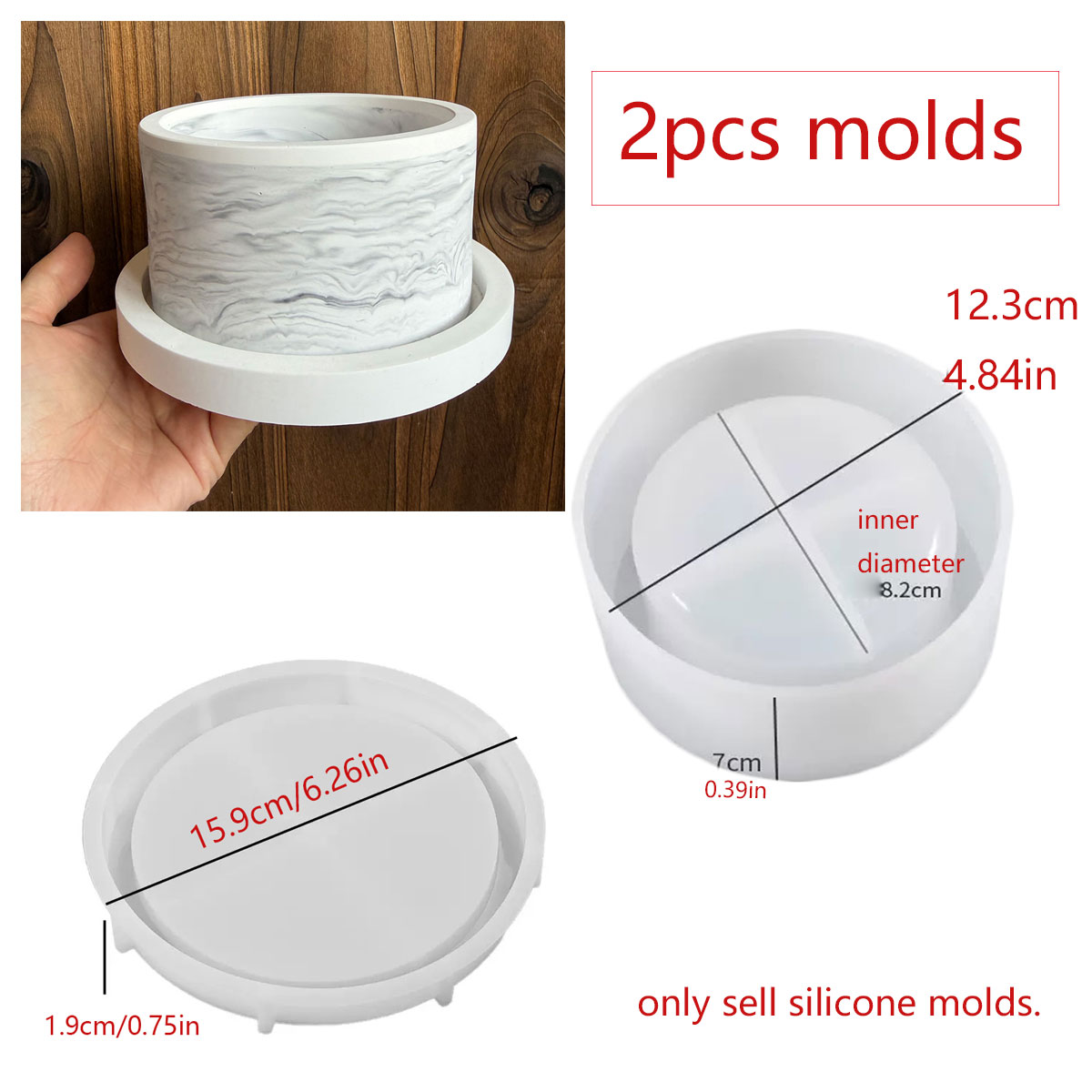Grand moule en silicone pour p - Terrazzo Pot Cement avis et prix