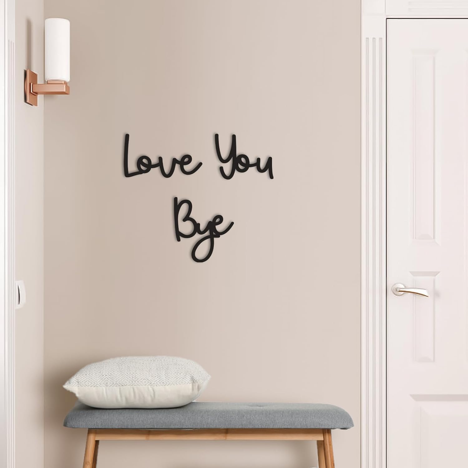 Love You Bye – panneau en bois - Interior Design Quotes avis et prix