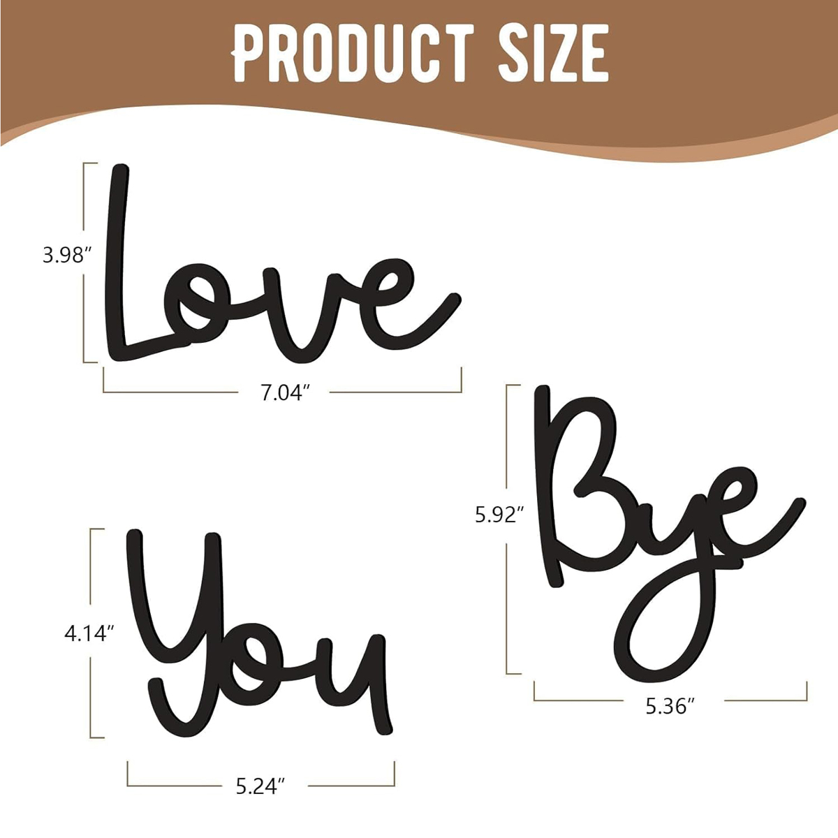 Love You Bye – panneau en bois - Interior Design Quotes avis et prix