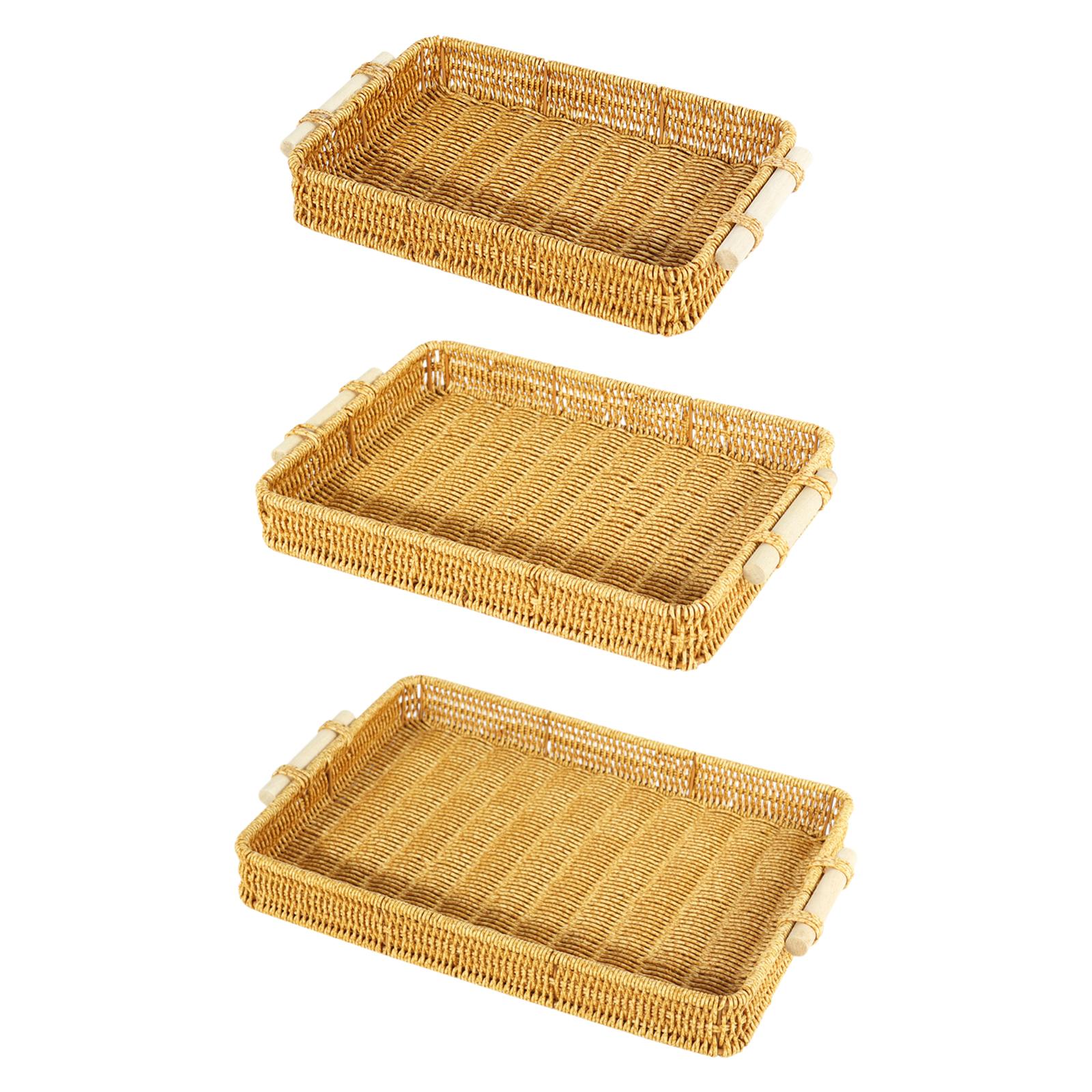Panier de rangement tressé en  - Rattan Tray Handle avis et prix