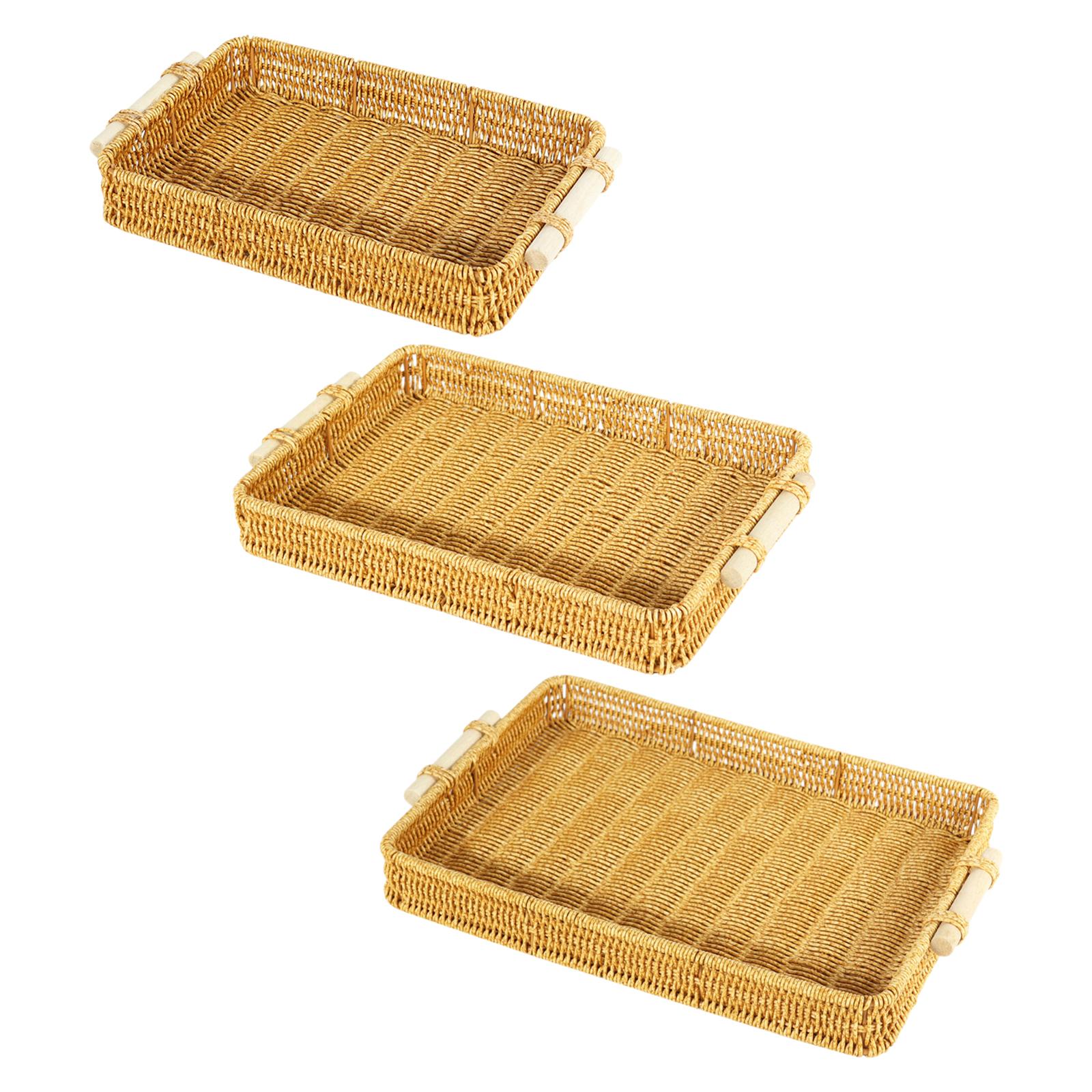 Panier de rangement tressé en  - Rattan Tray Handle avis et prix