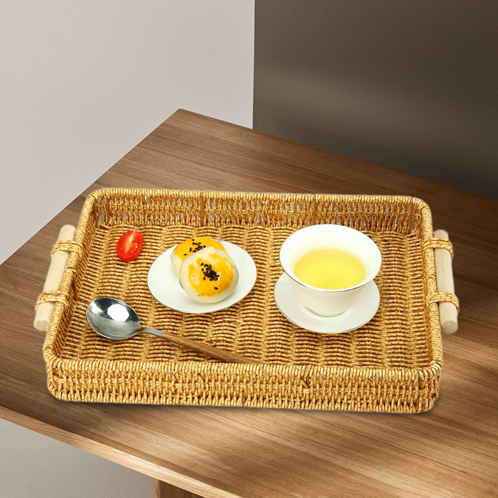 Panier de rangement tressé en  - Rattan Tray Handle avis et prix