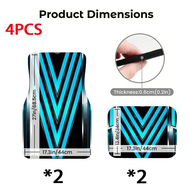 Tapis de sol de voiture 5 pièc - Interior Design Tech avis et prix