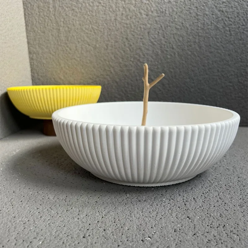 Grand moule en silicone rayé p - Terrazzo Pot Cement avis et prix
